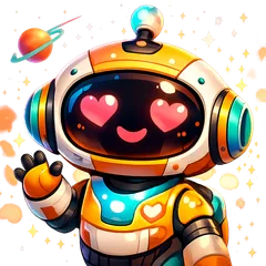Stylized geometric fox avatar with bold orange and teal triangular shapes, perfect for a circular profile picture